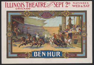 Ben Hur, plakat za predstavu, Čikago 1901.