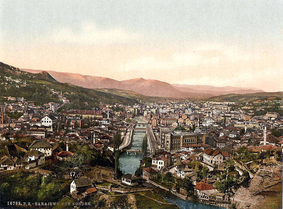 Panorama Sarajeva na kraju XIX veka. Bosna i Hercegovina / Austrougarska