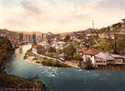 Sarajevo, Bendbaša oko 1890. godine. Bosna i Hercegovina