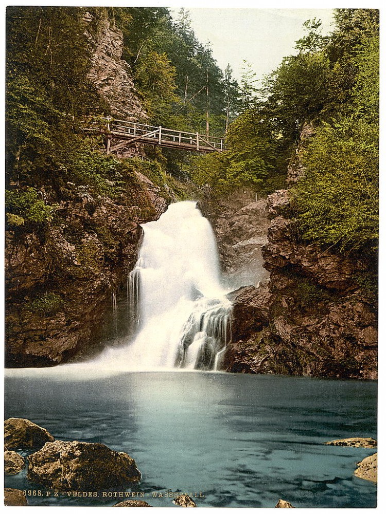 Vodopad, Bled - Kranjska (Carniola), Slovenija / Austrougarska (oko 1890)