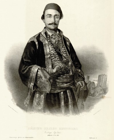 Hajduk Veljko Petrović, litografija Anastas Jovanović 1852