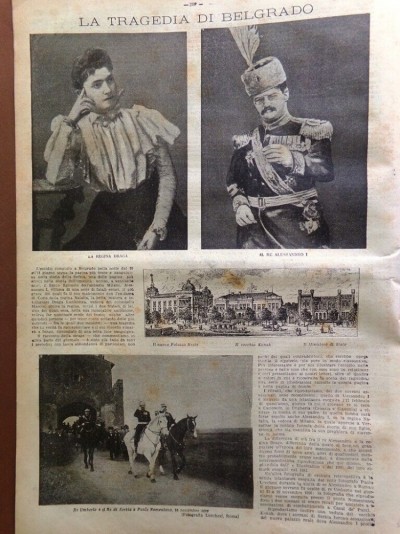Tragedija u Beogradu : La Tribuna Illustrata 8/21 Jun 1903