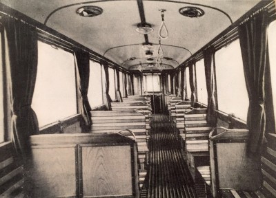 Unutrašnji izgled novih beogradskih tramvaja 1936. godine
