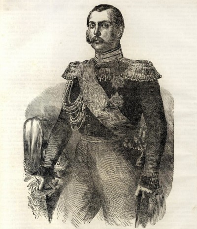 Aleksandar II Nikolajevič 1818-1881, car ruski. Ilustracija iz 1856. g.