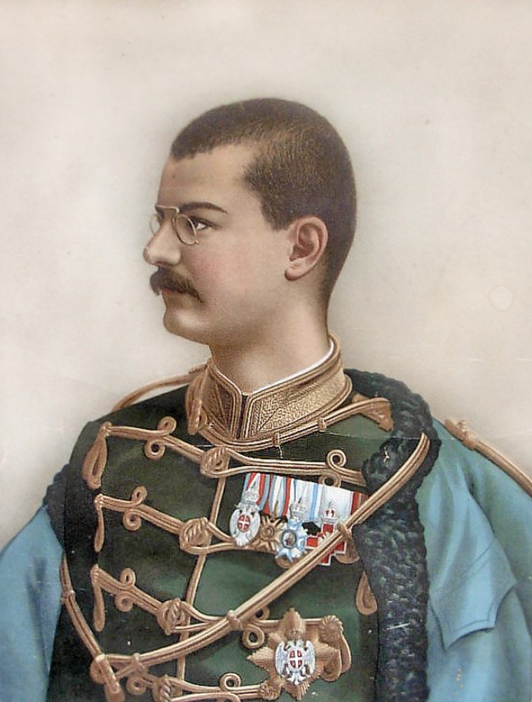 Kralj Aleksandar I Obrenović V (kolor litografija)