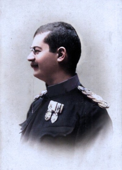 Kralj Aleksandar Obrenović, profil (restaurirana i obojena)