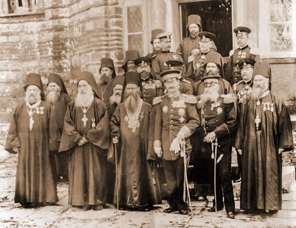 Kralj Aleksandar Obrenović u poseti manastiru Hilandar 1896.