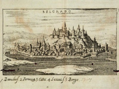 Belgrado / Beograd, prikaz s kraja XVII veka.
