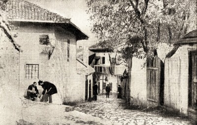 Jedan prizor iz starog Beograda. Fotografija objavljena 1942.