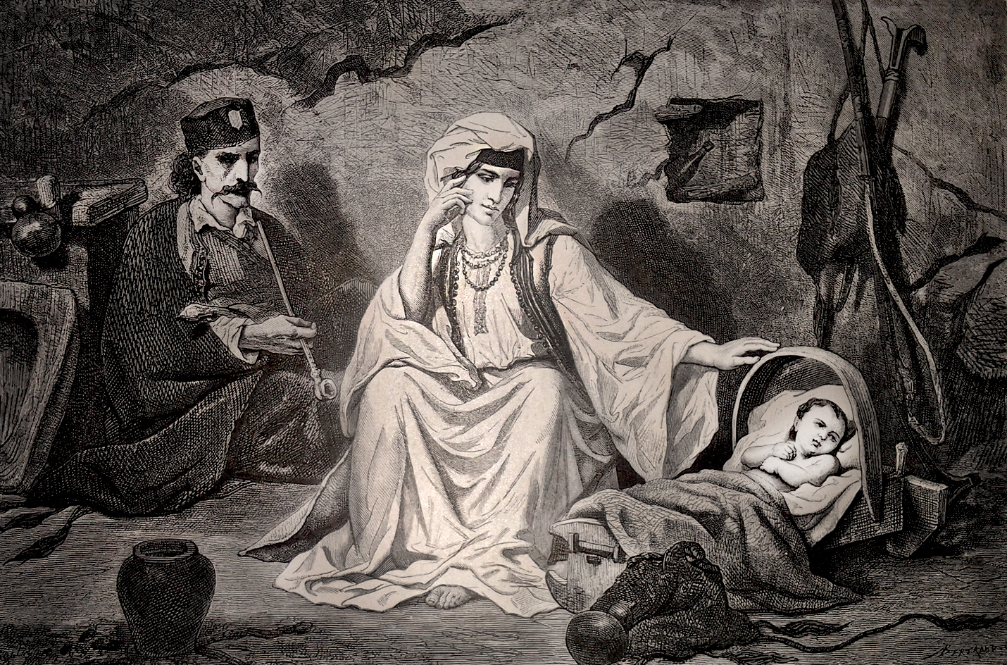 Jedna crnogorska porodica iz planinskih krajeva 1876.
