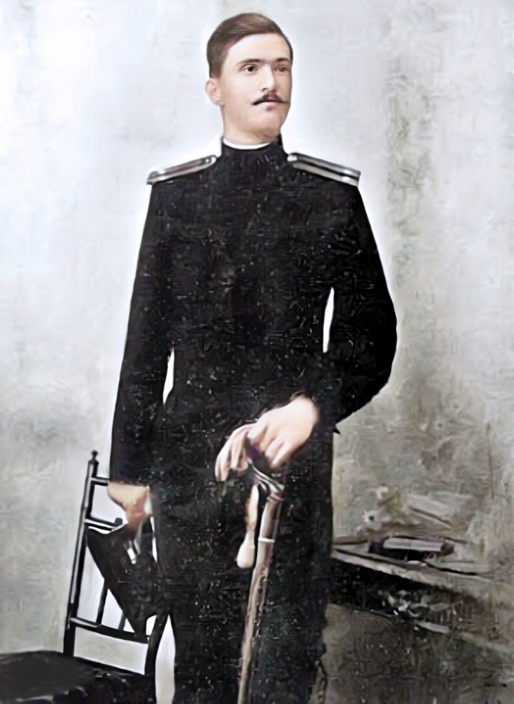 Milan Gagović (1874–1903), poručnik, jedan od poginulih zaverenika u Majskom prevratu 1903. (restaurirana i obojena)