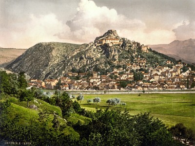 Grad i tvrđava Knin u Dalmaciji / Austrougarska oko 1890. 