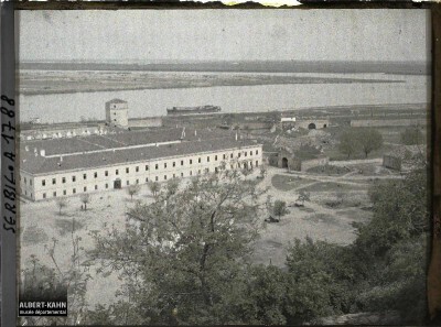 Pogled snimljen sa tvrđave Kalemegdan na ušću Save u Dunav 1913. god.