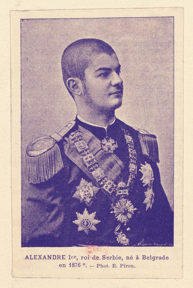 Aleksandar Obrenović, kralj Srbije. Fotografija: E. Piru