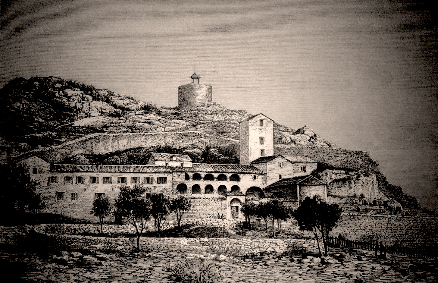 Cetinjski manastir. Cetinje 1876. godine