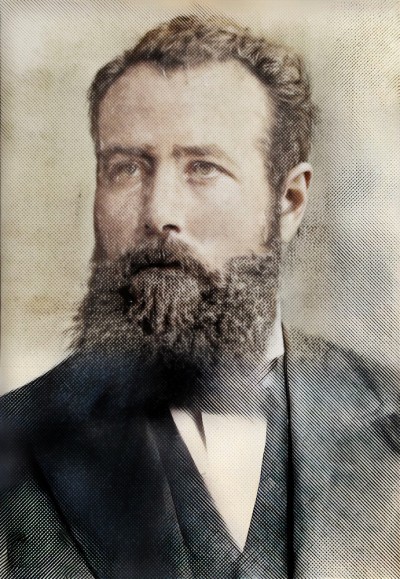 Nikola Pašić pre 1890. Atelje Adele, Beč (restaurirana i obojena slika iz novina)