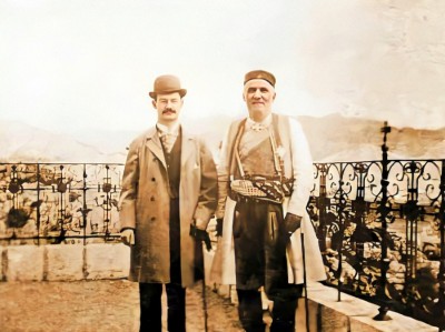 Dva srpska kralja: Kralj Aleksandar Obrenović i Kralj Nikola Petrović (restaurirana i obojena)