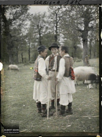 Kumodraž 1913. god. Grupa pastira (na putu za Avalu)