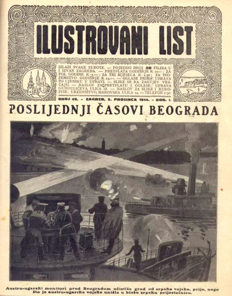 Poslijednji casovi Beograda - Ilustrovani list, Zagreb 1914