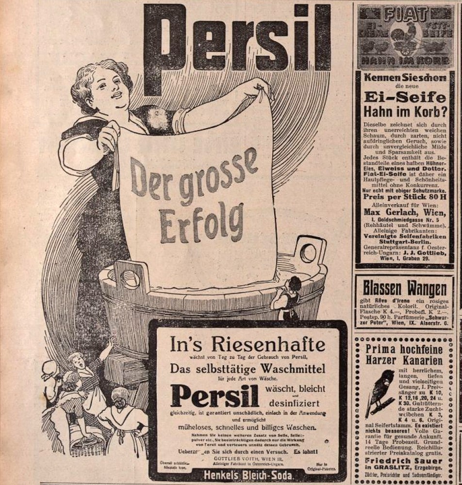 Persil deterdzent, austrijska reklama iz 1914.