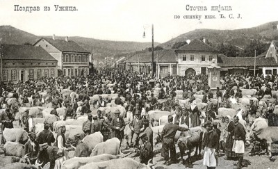 Stočna pijaca Užice, početkom XX veka