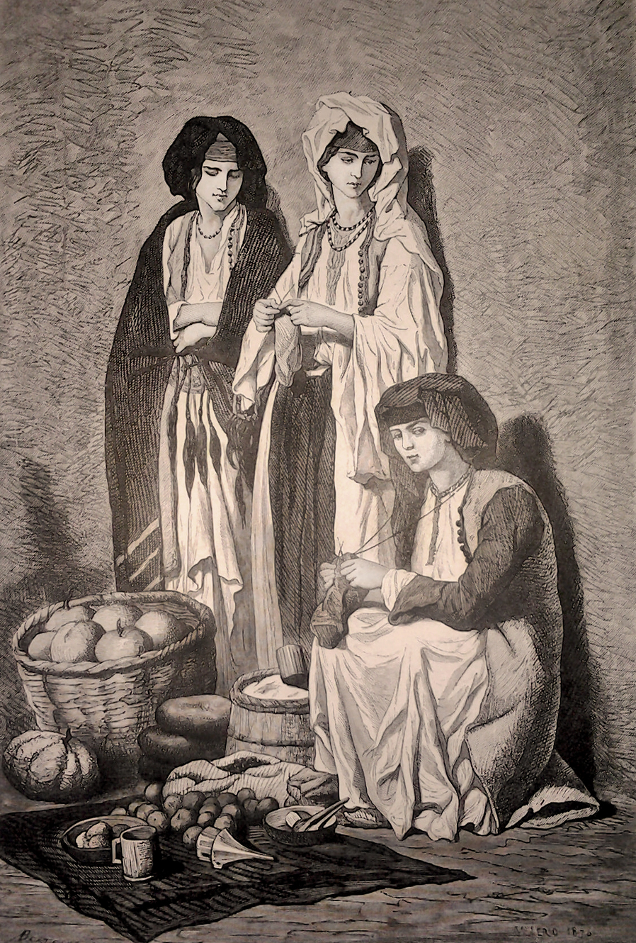 Crnogorke na cetinjskoj pijaci. Cetinje (1876)