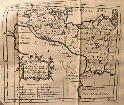 Karta iz 18. veka: Vandalia ili Slavia Borealis