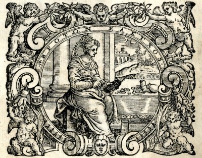 Vinjeta iz italijanske knjige 17. veka (Parti, decreti ducali, ordini, & regolationi concernenti il beneficio... 1633)
