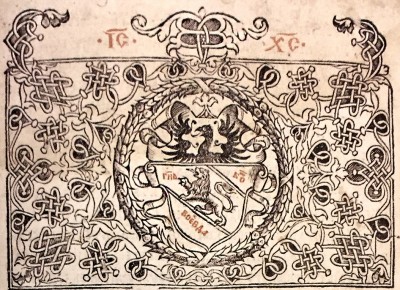 Oktoih petoglasnik štampan u Veneciji 1537. Božidar Vuković. Vinjeta sa grbom