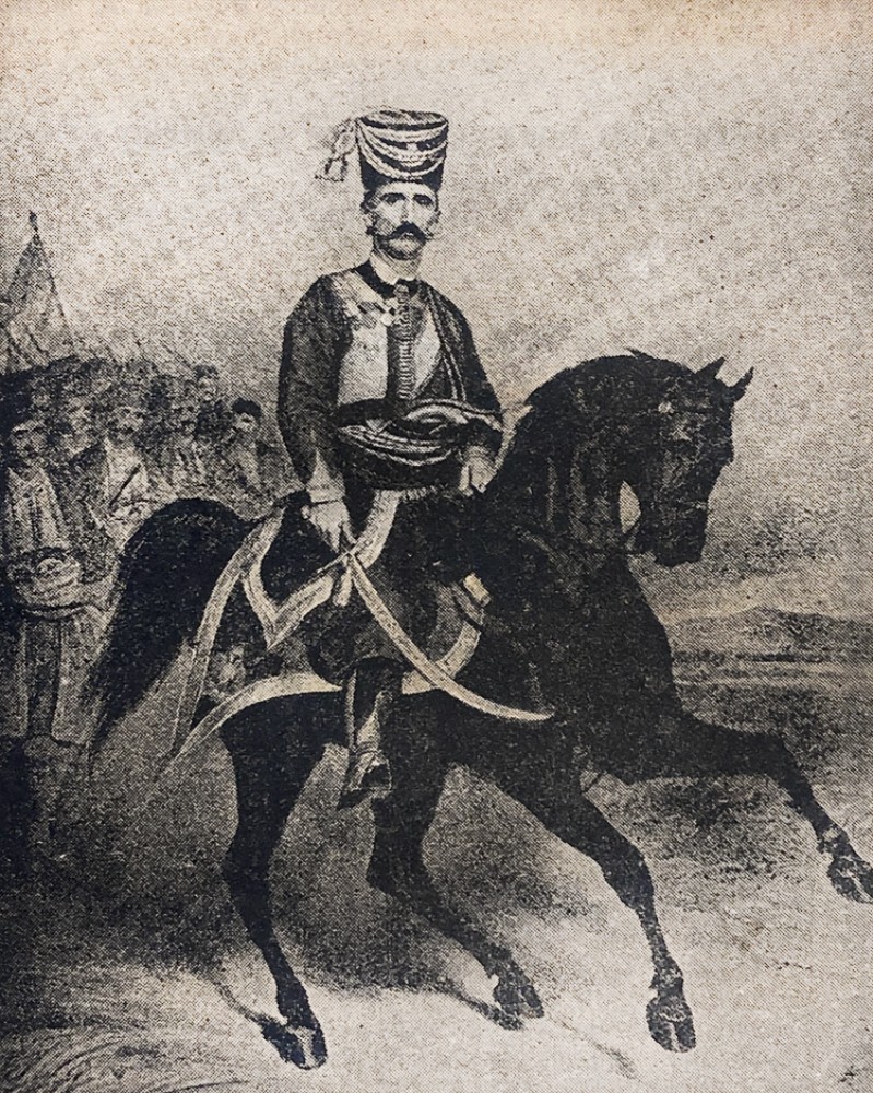 Vojvoda Mirko Petrović Njegoš (1820-1867) na konju